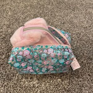 Floral Pink Cosmetic Bag